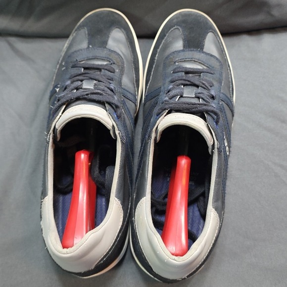 Geox Wilmer Navy grey Leather  Suede US Size 11 PREMIUM COMFORT ATHLETIC STYLE - Picture 7 of 8